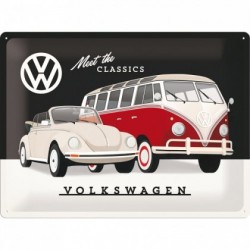 Placa metalica - Volkswagen Classics - 30x40 cm